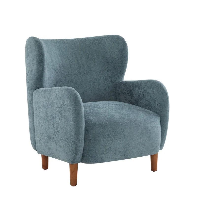 Christopher Knight Home - Fauteuil club à oreilles Parmelee, recouvert de velours moelleux et doté de pieds en bois massif