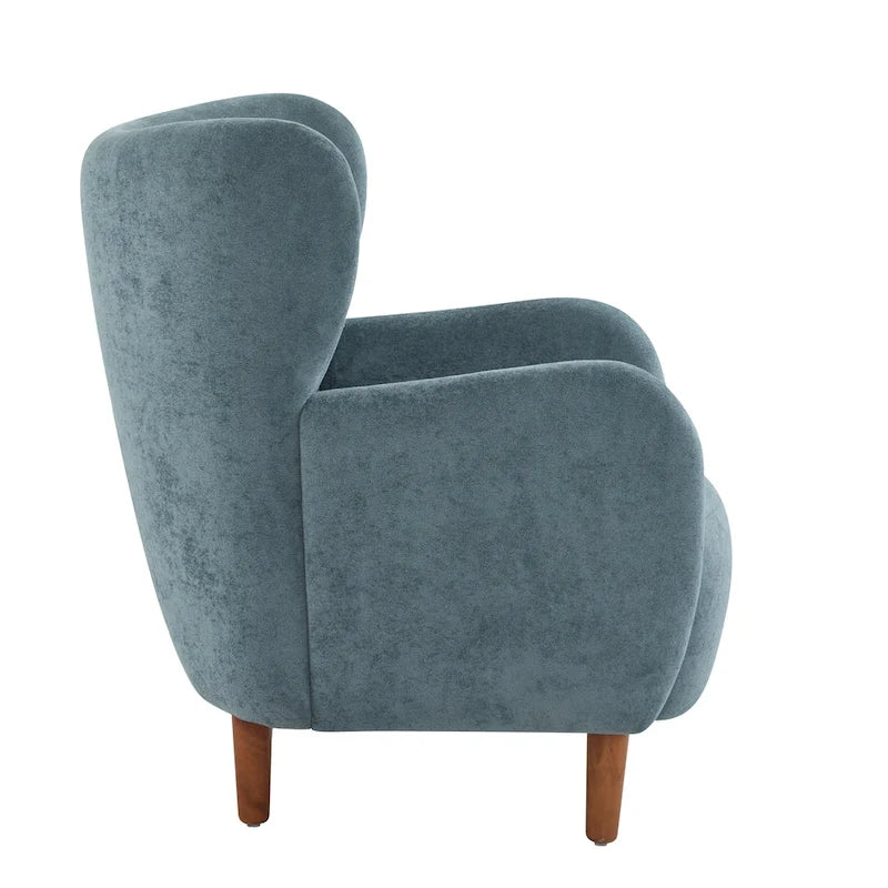 Christopher Knight Home - Fauteuil club à oreilles Parmelee, recouvert de velours moelleux et doté de pieds en bois massif