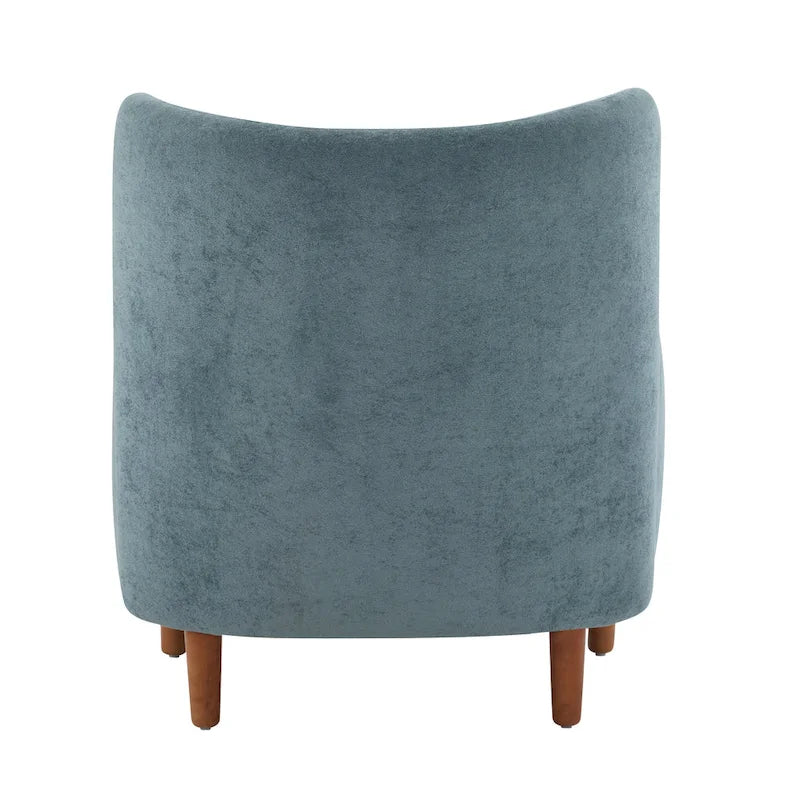 Christopher Knight Home - Fauteuil club à oreilles Parmelee, recouvert de velours moelleux et doté de pieds en bois massif
