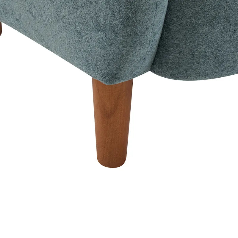 Christopher Knight Home - Fauteuil club à oreilles Parmelee, recouvert de velours moelleux et doté de pieds en bois massif