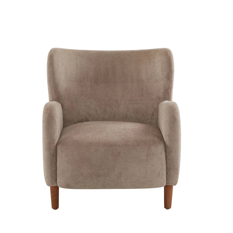 Christopher Knight Home - Fauteuil club à oreilles Parmelee, recouvert de velours moelleux et doté de pieds en bois massif