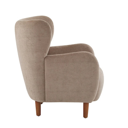 Christopher Knight Home - Fauteuil club à oreilles Parmelee, recouvert de velours moelleux et doté de pieds en bois massif
