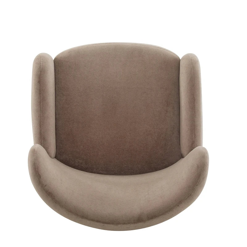 Christopher Knight Home - Fauteuil club à oreilles Parmelee, recouvert de velours moelleux et doté de pieds en bois massif