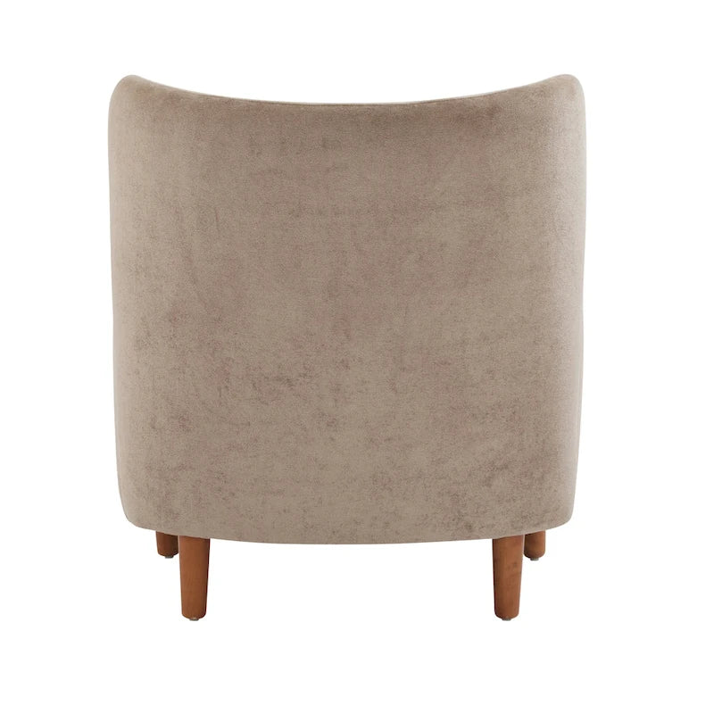 Christopher Knight Home - Fauteuil club à oreilles Parmelee, recouvert de velours moelleux et doté de pieds en bois massif