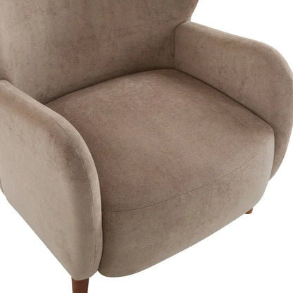 Christopher Knight Home - Fauteuil club à oreilles Parmelee, recouvert de velours moelleux et doté de pieds en bois massif