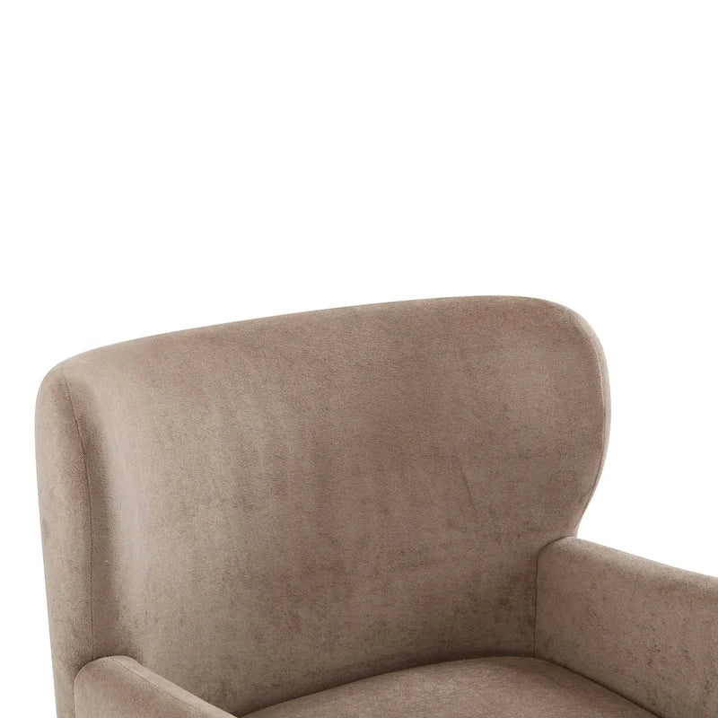 Christopher Knight Home - Fauteuil club à oreilles Parmelee, recouvert de velours moelleux et doté de pieds en bois massif