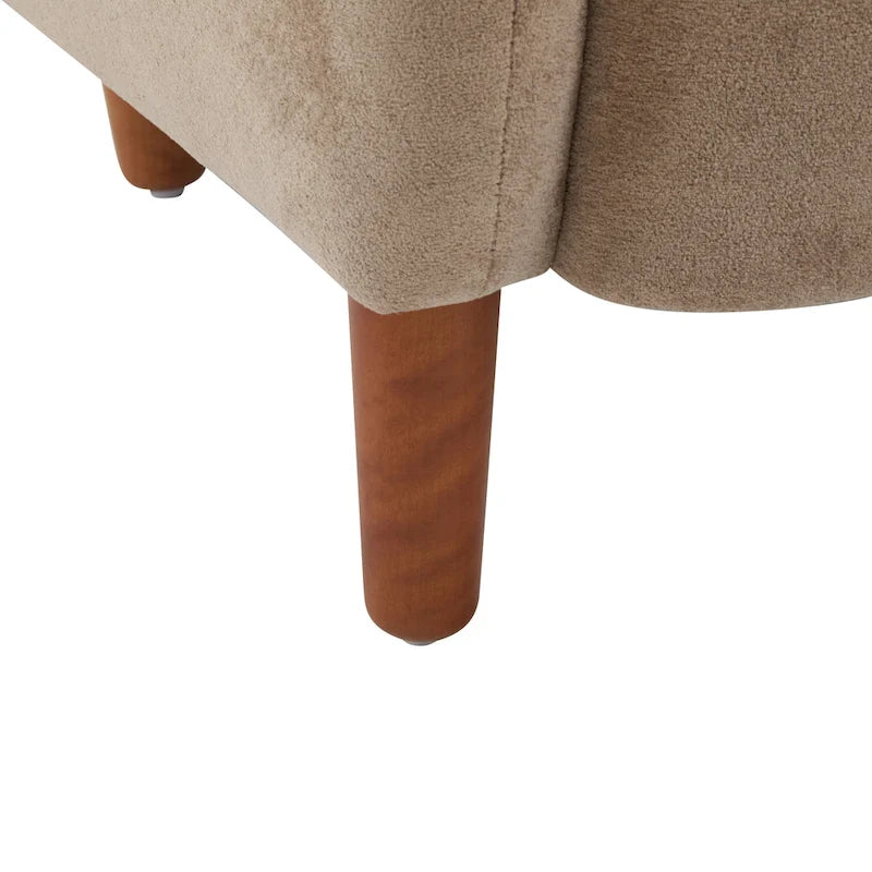 Christopher Knight Home - Fauteuil club à oreilles Parmelee, recouvert de velours moelleux et doté de pieds en bois massif