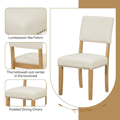 Ensemble de salle à manger ronde moderne 5 pièces Sakin avec pied central et chaises rembourrées par GDFStudio