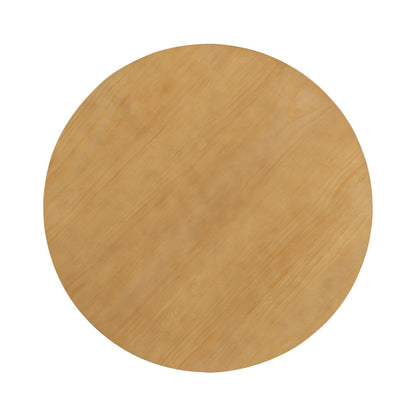 Ensemble de salle à manger ronde moderne 5 pièces Sakin avec pied central et chaises rembourrées par GDFStudio