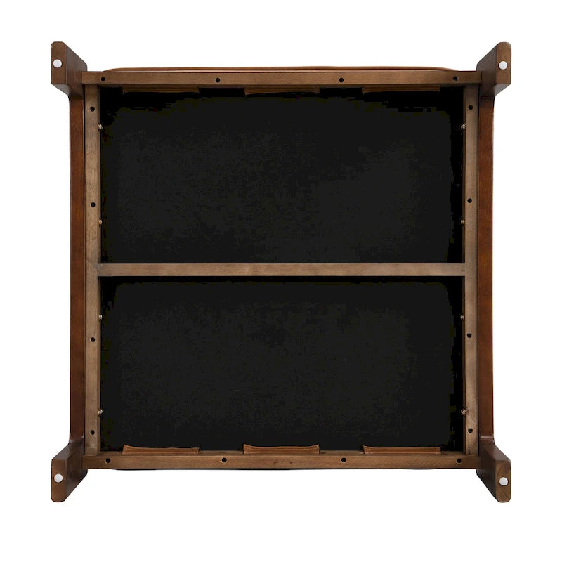 Christopher Knight Home - Pouf cocktail capitonné 34 pouces, table basse carrée en cuir avec structure en bois d'hévéa