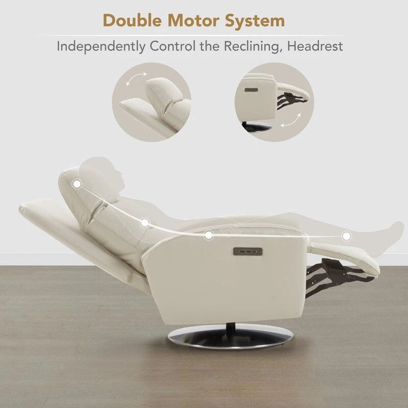 Fauteuil inclinable pivotant à double moteur Mateo