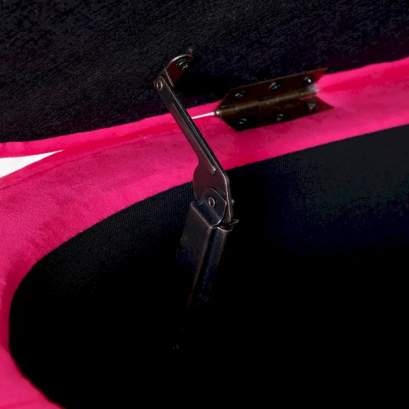 Banc de rangement pour chambre à coucher, rose rouge