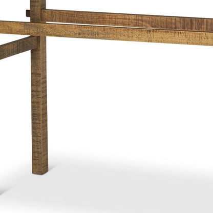 Table console HomeRoots 54 en bois massif brun vieilli - 54 po x 30 po x 16 po