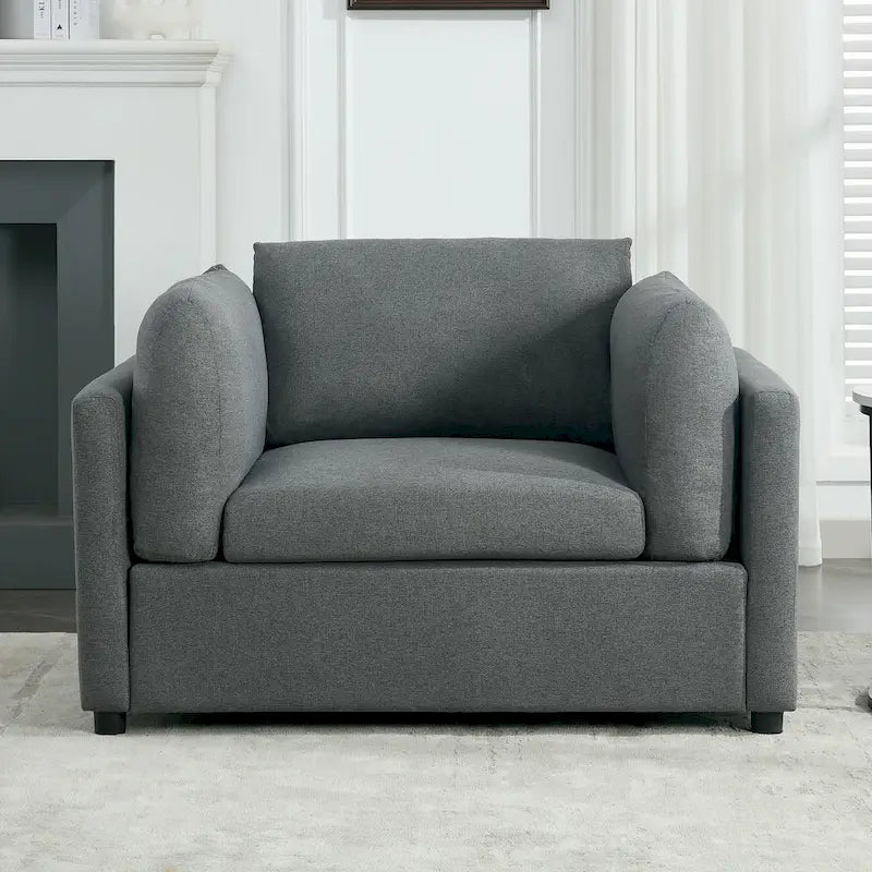 Fauteuil surdimensionné Roomfitters 50 avec repose-pieds, fauteuil d'appoint moderne, soutien lombaire, canapé de lecture pour chambre à coucher