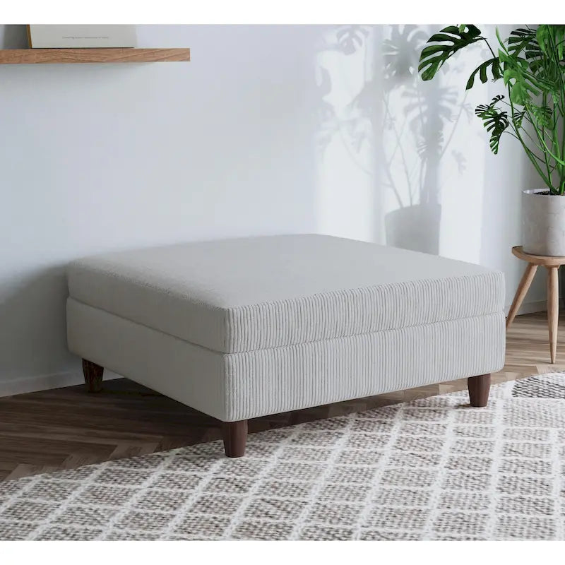 Pouf surdimensionné de 40 pouces en velours côtelé.