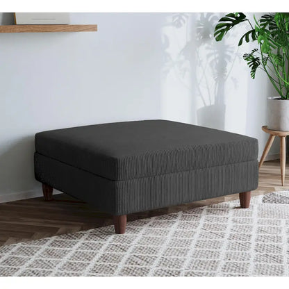 Pouf surdimensionné de 40 pouces en velours côtelé.