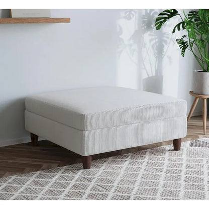 Pouf surdimensionné de 40 pouces en velours côtelé.