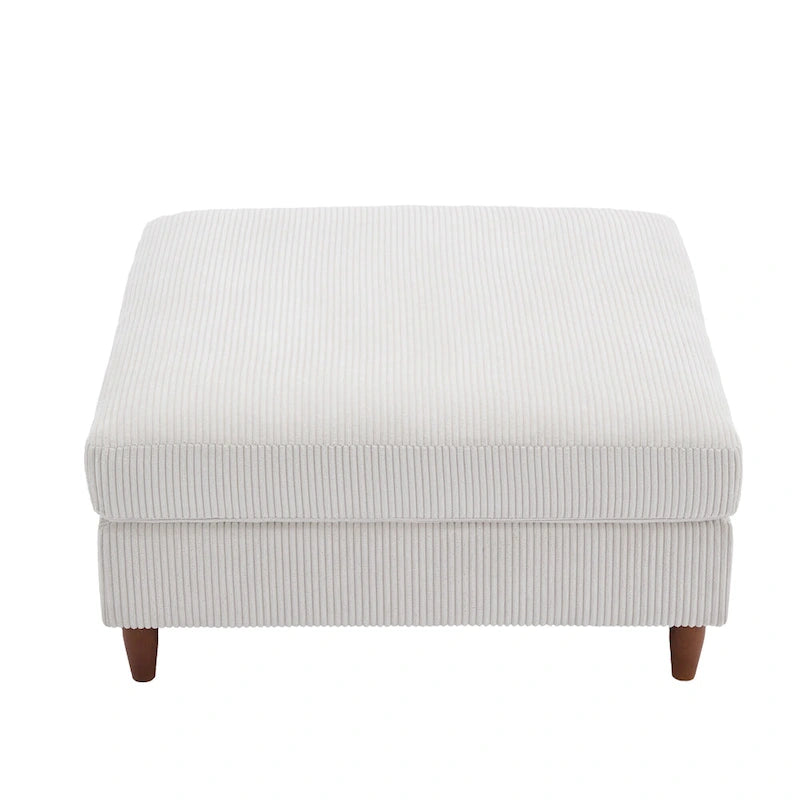 Pouf surdimensionné de 40 pouces en velours côtelé.