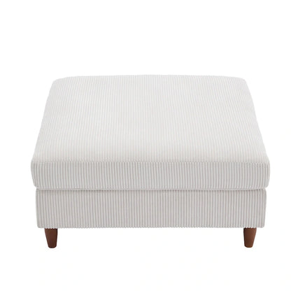 Pouf surdimensionné de 40 pouces en velours côtelé.