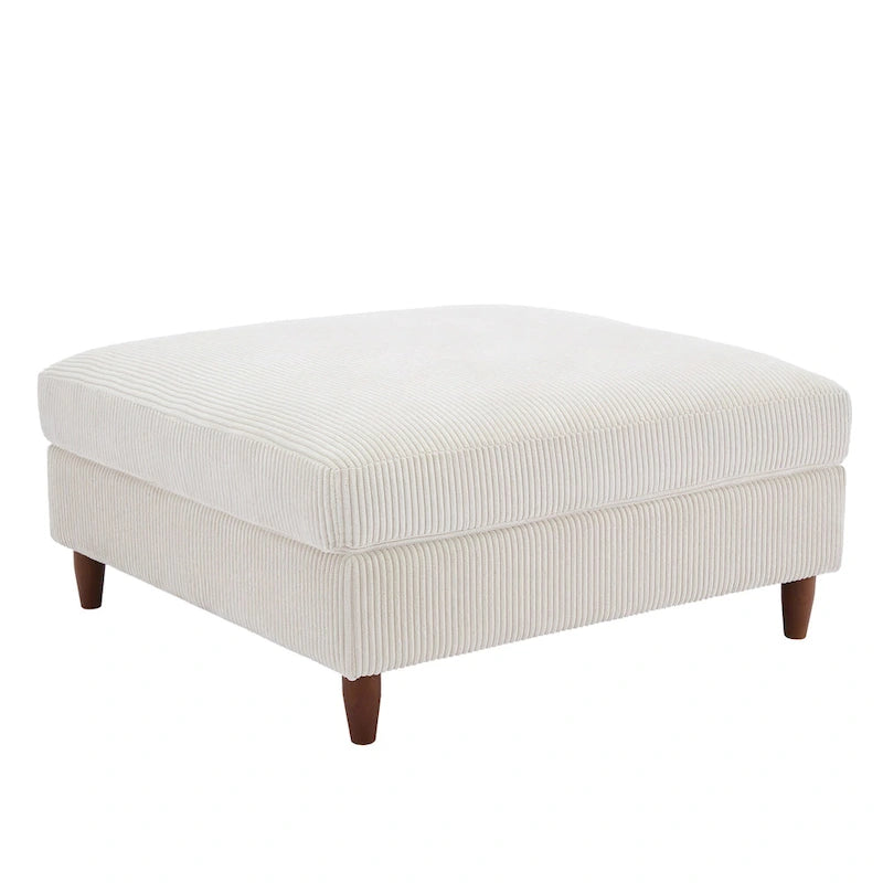 Pouf surdimensionné de 40 pouces en velours côtelé.