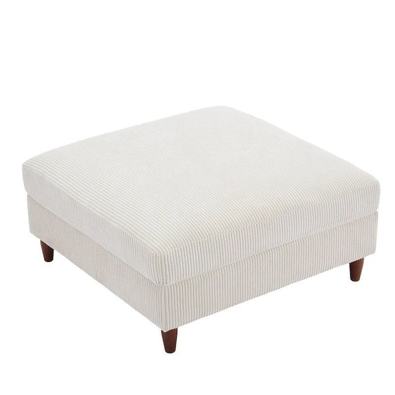 Pouf surdimensionné de 40 pouces en velours côtelé.