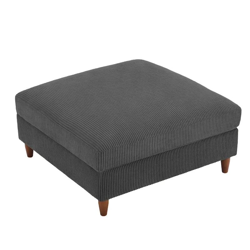 Pouf surdimensionné de 40 pouces en velours côtelé.