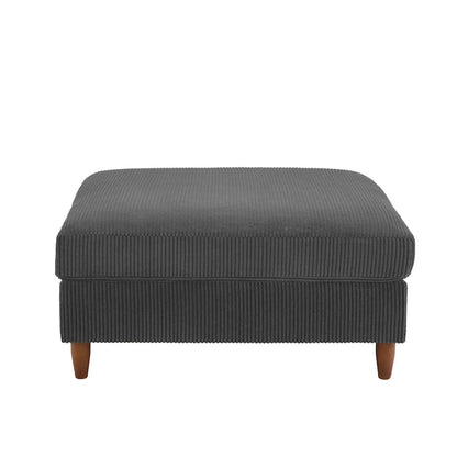 Pouf surdimensionné de 40 pouces en velours côtelé.