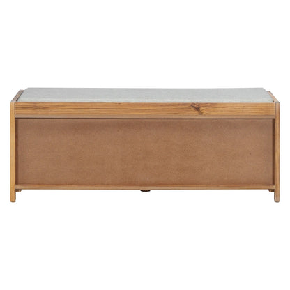 Banc d'entrée avec rangement pour chaussures, coussin et porte coulissante, meuble à chaussures pour salon, 15,4 cm (L) x 43,3 cm (P) x 16,5 cm (H)