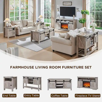 Table basse de style campagnard avec plateau relevable, table basse rustique en bois