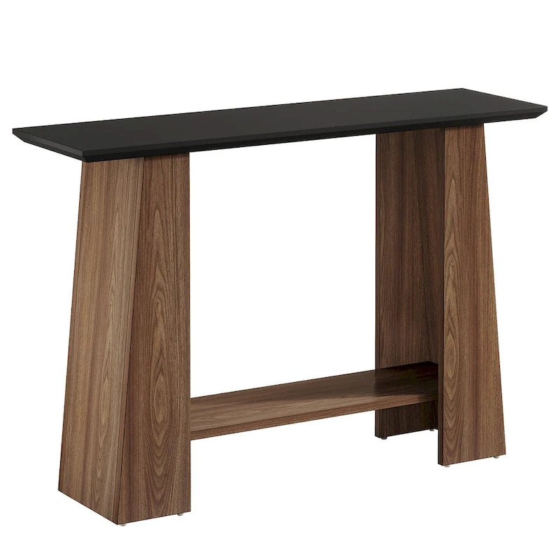 Table d'appoint étroite en bois avec rangement pour petits espaces de salon - 120 cm (L) x 35 cm (P) x 90 cm (H)