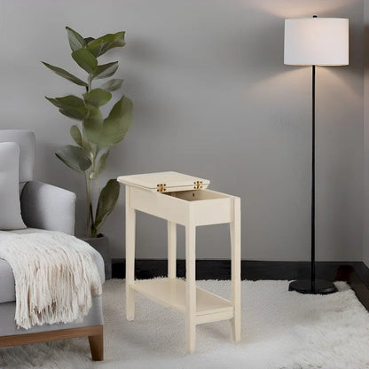 Table d'appoint fine et élégante, table de chevet étroite et table de nuit mince