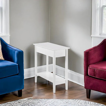 Table d'appoint fine et élégante, table de chevet étroite et table de nuit mince