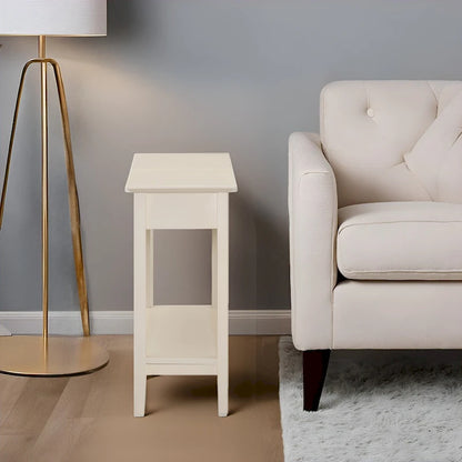 Table d'appoint fine et élégante, table de chevet étroite et table de nuit mince