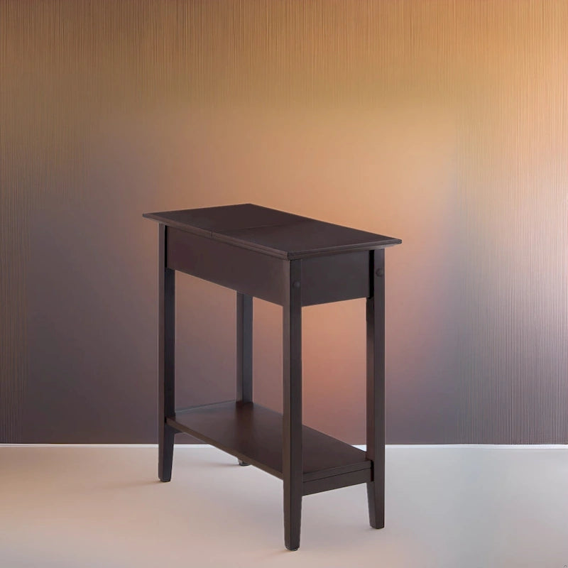 Table d'appoint fine et élégante, table de chevet étroite et table de nuit mince