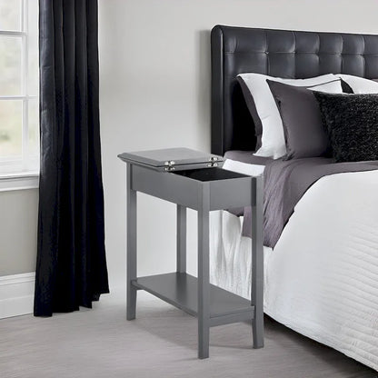 Table d'appoint fine et élégante, table de chevet étroite et table de nuit mince