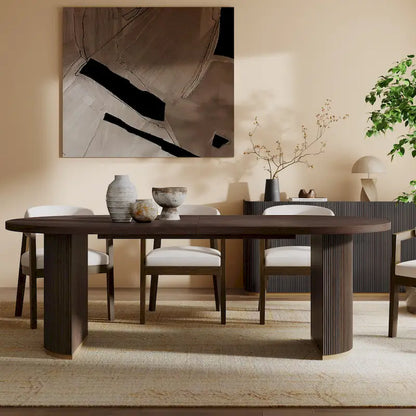 Christopher Knight Home - Eleanor Modern Style Oval Wood Dining Table