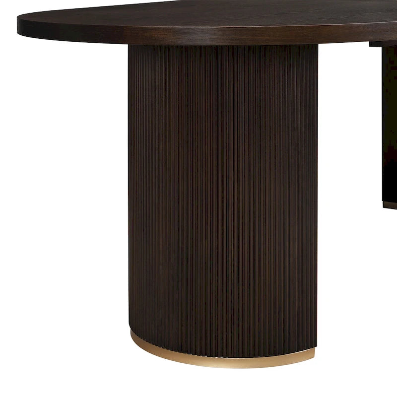 Christopher Knight Home - Table de salle à manger ovale en bois de style moderne Eleanor