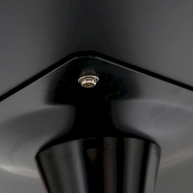 Ensemble de salle à manger 5 pièces comprenant une table ronde en MDF de 35 pouces et 4 chaises d'appoint en plastique ABS avec pieds en métal doré.