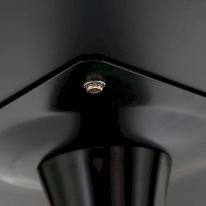 Ensemble de salle à manger 5 pièces comprenant une table ronde en MDF de 35 pouces et 4 chaises d'appoint en plastique ABS avec pieds en métal doré.