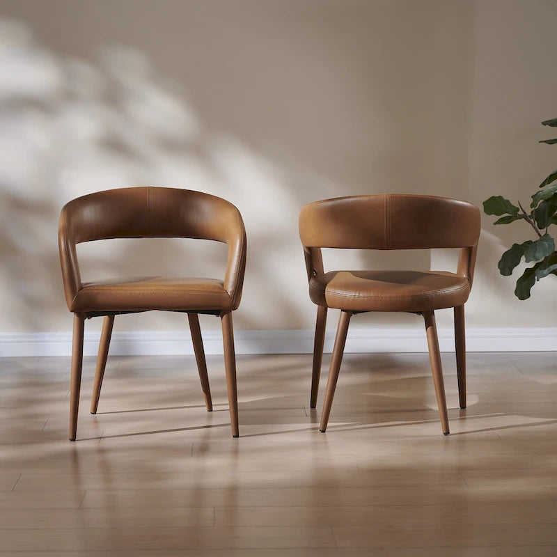 Chaises de salle à manger modernes Fort en similicuir (lot de 6)