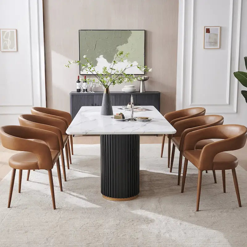 Chaises de salle à manger modernes Fort en similicuir (lot de 6)