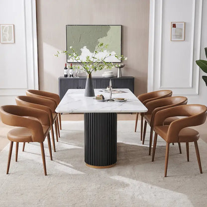 Chaises de salle à manger modernes Fort en similicuir (lot de 6)