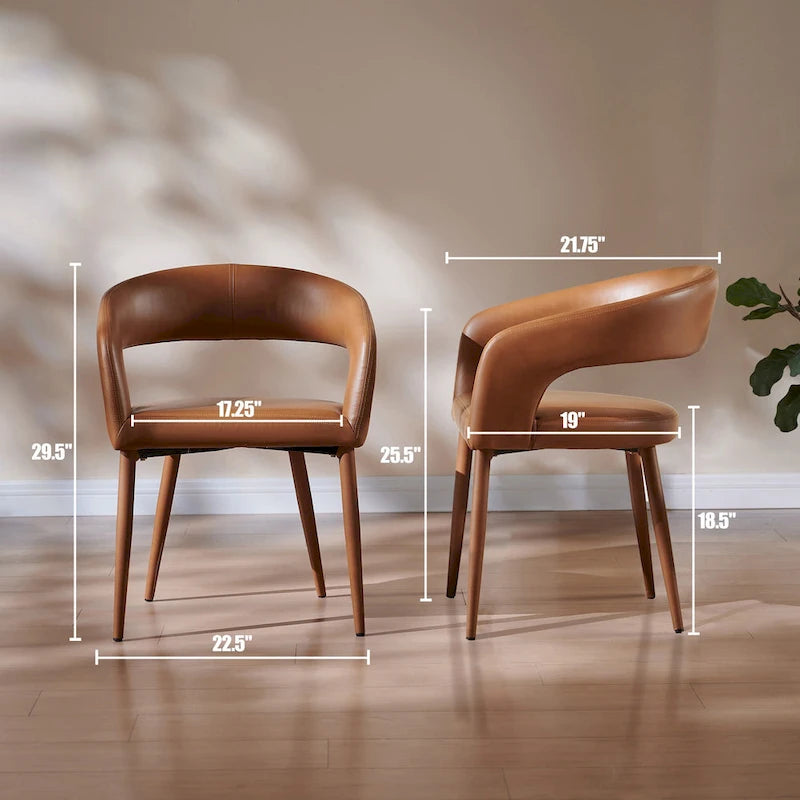 Chaises de salle à manger modernes Fort en similicuir (lot de 6)