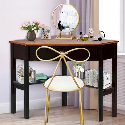 Bureau d'angle Gymax pour ordinateur portable avec tiroir