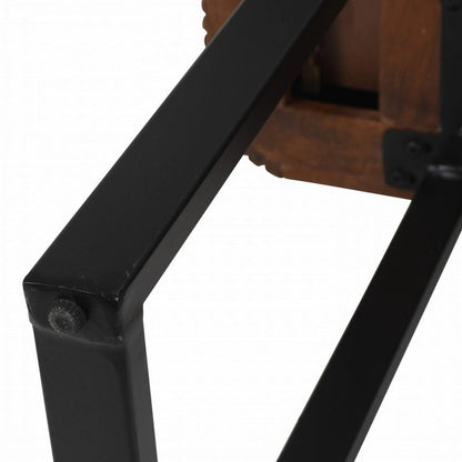 Table console d'entrée en bois massif avec tiroirs cannelés et solutions de rangement