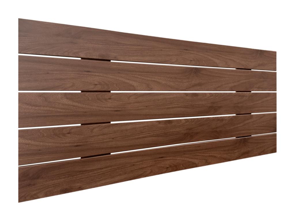 Meublita Tête de Lit Bois Recyclé Dm Style Palette Horizontale 80x46cm Lits 80/90 - Bois de Noyer