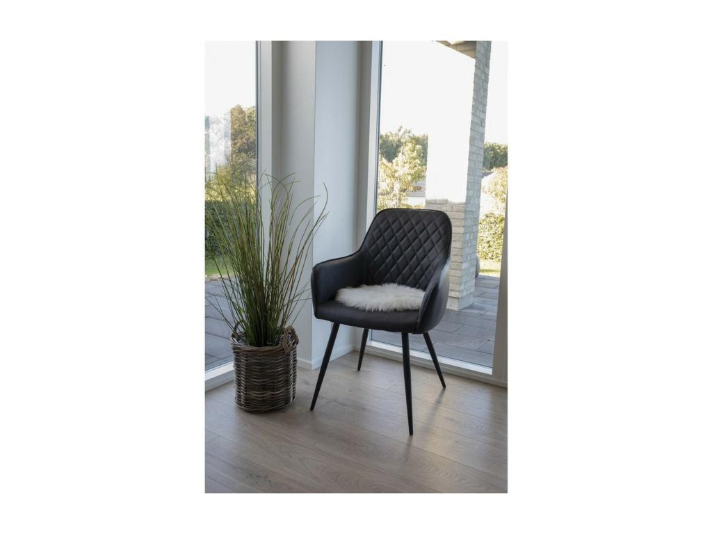 Pouf Agneau Blanc 35x35x6,5 cm Meublita