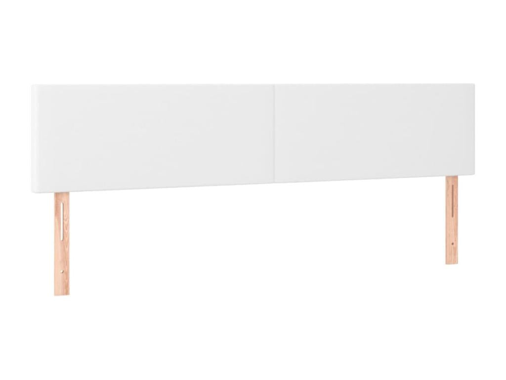 Sommier à Meublita de lit avec matelas Blanc 200x200cm Similicuir