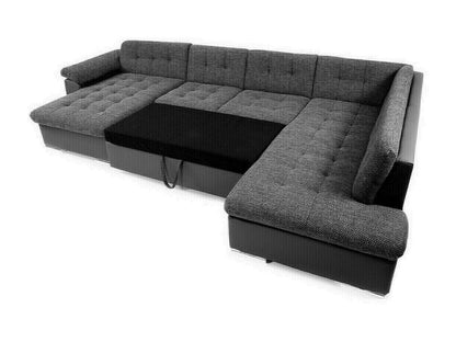 Canapé d'angle Meublita 114 Rose Fonction de couchage Bo?te de literie 348x205x76cm