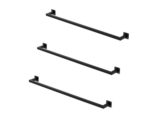 Barre de penderie Porte-manteau Acier Montage mural Porte-manteau